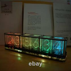 Diy Kit Analog Nixie Tube Glow Clock Music Led Rgb Luminous Digital Display Gift