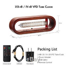 Douk Audio / IV-18 VFD Nixie Tube Alarm Clock Wooden WiFi Remote Control