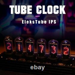 Electronic Eleks Tube RGB Retro Desk Glows LED Nixie Tube Clock KIT Type-C