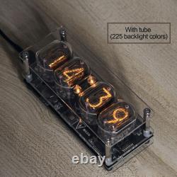 Fluorescent IN12 Nixie Tube Clock Colorful Light Time and Date Display