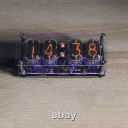 Fluorescent IN12 Nixie Tube Clock Colorful Light Time and Date Display