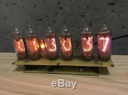 Fully assembled nixie tube clock in14 power supply includet with calendar