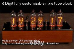 Fully customizable Nixie clock with 6 pcs IN-14 nixie tubes