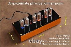 Fully customizable Nixie clock with 6 pcs IN-14 nixie tubes