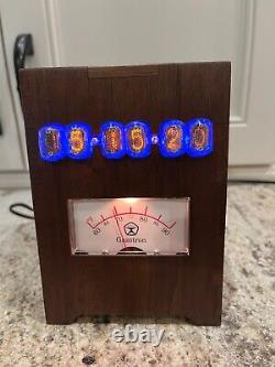 Gazotron IN-17 Nixie tube clock and thermometer, WiFi time and settings, walnut