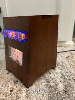 Gazotron IN-17 Nixie tube clock and thermometer, WiFi time and settings, walnut