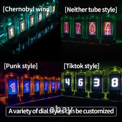 Glow Nixie Tube Clock Multifunction Electronic Digital Desktop Digit Tabl Clock