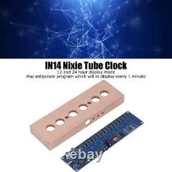 Glowing Tube Clock DIY Kit, High Accuracy IN14 Nixie Tube Clock DIY Parts DC U1Q2