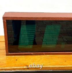 HUGE USSR VFD Nixie Wooden Wall Clock ELEKTRONIKA 7-06K Soviet Era