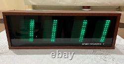 HUGE VFD Nixie Wooden Wall Clock ELEKTRONIKA 7-06k USSR 1984' RARE