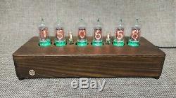 Handmade Wooden Nixie Tube Clock With Removable Z573M German Tubes #3