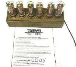 Handmade wood case nixie clock WITHOUT IN-18 tubes