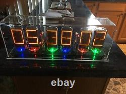 Homemade 6-digit B7971 Nixie clock with wifi /gps & scrolling text message b7971