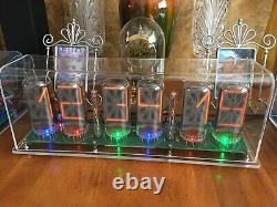 Homemade 6-digit B7971 Nixie clock with wifi /gps & scrolling text message b7971