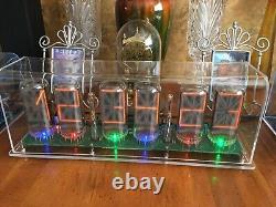 Homemade 6-digit B7971 Nixie clock with wifi /gps & scrolling text message b7971