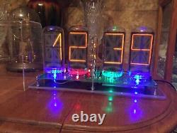 Homemade B7971 Nixie clock with wifi connection & scrolling text message b7971