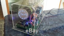Homemade Mini Oscilloscope Clock 6Lo2A blue CRT Cathode ray tube Scope Nixie