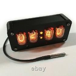 IN-12 4-Digit Nixie Tube Clock Time Date Temperature Auto-Switching Finished