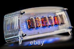 IN-12 Nixie Tubes Clock in Acrylic Case 12/24 SloteMachine WITH SOCKETS GRA&AFCH