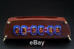 IN-12 Nixie Tubes Clock in a Painted Plywood Case GRA&AFCH