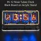 In-12 Nixie Tubes Clock On Acrylic Stand With Sockets 12/24h 4 Tubes Gold\black
