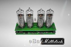 IN-14 NIXIE TUBE CLOCK ASSEMBLED WITH ADAPTER 4-tubes without enclosure retro