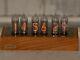 In-14 Nixie Tube Clock Wood And Brass Case Blue Led Backlight