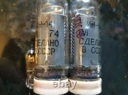 IN-14 NIXIE TUBES SET FOR CLOCK TESTED LOT 6PCS+4pcs IN-3 FREE
