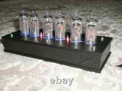 IN-14 Nixie Tubes Clock Wooden Case Blacklight New