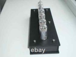 IN-14 Nixie Tubes Clock Wooden Case Blacklight New