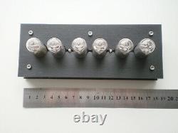IN-14 Nixie Tubes Clock Wooden Case Blacklight New