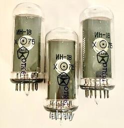 IN-18? -18 IN18 Nixie indicator tube for clock. New. Same-date. Lot 3 pcs