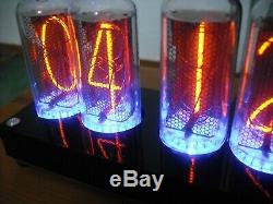 IN-18 Exclusive Four Digit NIXIE Clock+Black enclosure RGB Backlig WITH TUBE