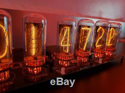 IN-18 Nixie Clock Assembled 6 NOS Tubes Largest Nixie Tubes Available