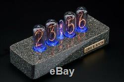 IN-18 Nixie Tubes Clock Synthetic Granite Case GPS 4 Tubes Delivery 3-5 Days