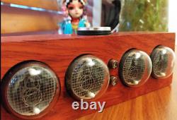 IN-4 glow tube clock NIXIE Tube Clock Solid wood electronic led backlight Clock