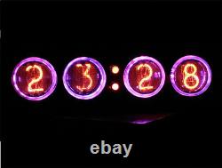 IN-4 glow tube clock NIXIE Tube Clock Solid wood electronic led backlight Clock