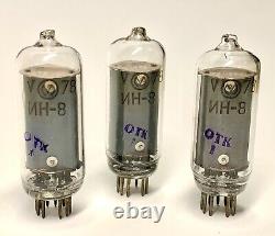 IN-8? -8 IN8 Glow discharge indicator, Nixie tube for clock, New, Lot 9 pcs