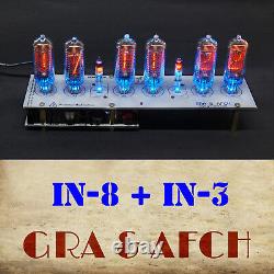 IN-8 Nixie Tubes Clock with Sockets Musical, USB WITH TUBES by GRA & AFCH