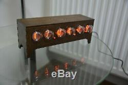 IN1 NIXIE TUBE CLOCK VINTAGE Pulsar ASSEMBLED ADAPTER 6-tubes by RetroClock