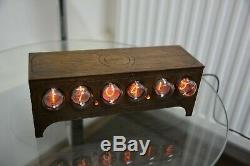 IN1 NIXIE TUBE CLOCK VINTAGE Pulsar ASSEMBLED ADAPTER 6-tubes by RetroClock