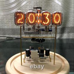 IN12 Nixie Tube Clock Transparent Visual Design High Accuracy LED Clock