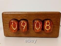 IN12 tubes Nixie Clock OL Series by Monjibox wooden case SELECT color