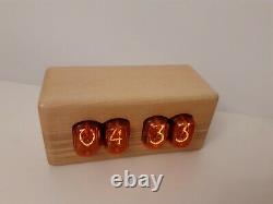 IN12 tubes Nixie Clock OL Series by Monjibox wooden case SELECT color