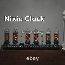 IN14 Glow Tube Clock Fluorescent Nixie Display Time Date Temperature with Tube