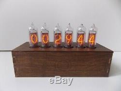 IN14 NIXIE TUBE CLOCK VINTAGE Pulsar ASSEMBLED ADAPTER 6-tubes by RetroClock