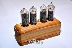 IN14 Nixie Tube Clock style loft vintage (ecological wood) 4-tubes by RetroClock