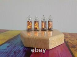 IN14 Nixie tubes clock in wooden case by Monjibox Nixie
