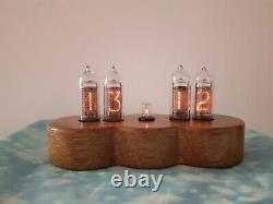 IN14 tubes Nixie Clock Jewel Series by Monjibox with Oak case