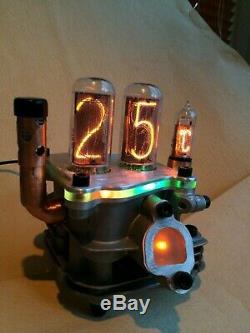 IN18 Tubes Nixie Clock Thermometer Hygrometer by Monjibox Nixie